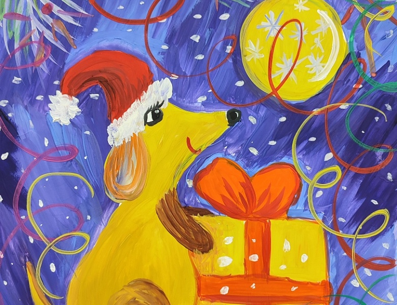 В студии изобразительного искусства «Радуга» (педагог Кравцова Алёна Николаевна) прошёл детский творческий конкурс "Новогодние зарисовки".