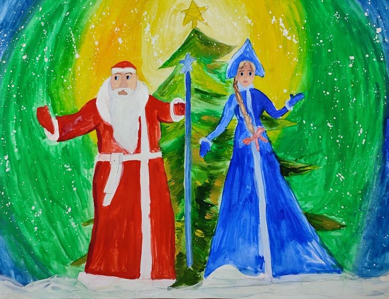 В студии изобразительного искусства «Радуга» (педагог Кравцова Алёна Николаевна) прошёл детский творческий конкурс "Новогодние зарисовки".