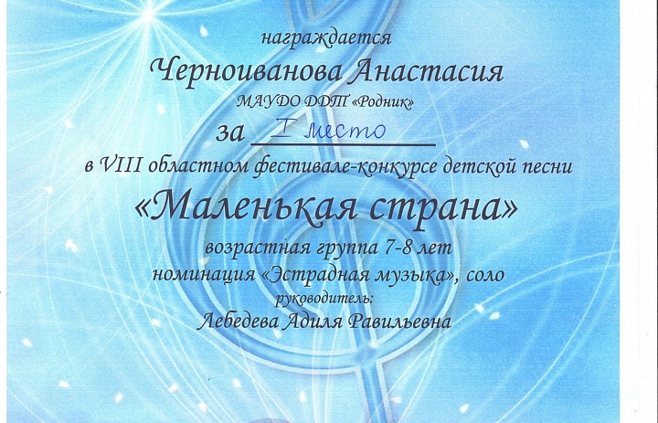 "Маленькая страна" нас признала