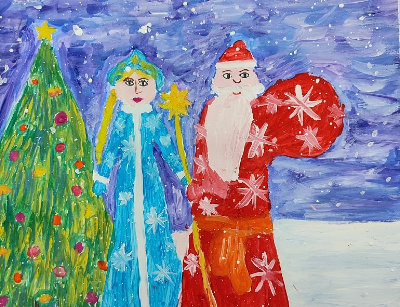 В студии изобразительного искусства «Радуга» (педагог Кравцова Алёна Николаевна) прошёл детский творческий конкурс "Новогодние зарисовки".