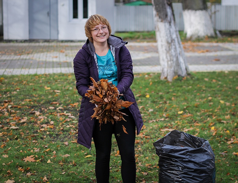 Весеннее настроение на осеннем субботнике